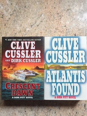 Clive Cussler Dirk Pitt Novels - Crescent Dawn & Atlantis Found (Set)